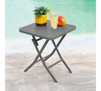 Hespéride Table d'appoint de jardin GREENSBORO Acier anti-rouille renforcé Vert laurier 40x40cm
