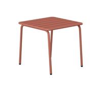 Vente-unique - Table d'appoint de Jardin en métal carrée - Terracotta - MIRMANDE de MYLIA