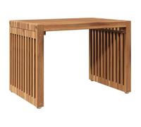 Table d'appoint de jardin en teck - vidaXL - Teck massif - Marron - 50x32,5x35 cm - Durable - Utilisation extérieure