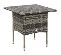 Outsunny Table d'appoint de Jardin Table Basse carrée en résine tressée Style Cosy Chic - 50 x 50 x 47 cm Noir