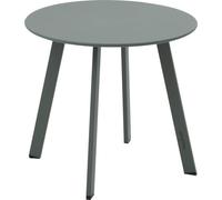 Hespéride – Table d'appoint de jardin Saona ronde, acier anti-rouille, vert laurier, 50×45 cm