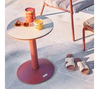 Hespéride Table d'appoint de jardin Soletia 40x40x50 cm pierre frittée Acajou