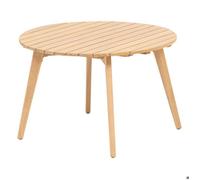 Table d''appoint de jardin ronde ""Olvinia"" acacia 67x40cm - Hespéride