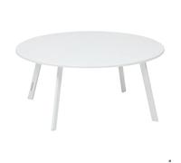 Table d'appoint de jardin ronde SAONA Blanc 90 x 40 cm - Acier traité époxy, Traitement antirouille renforcé Hespéride