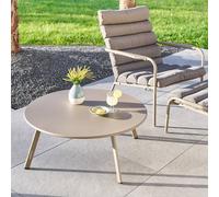 Table d'appoint de jardin ronde SAONA Café D.90 cm - Acier traité époxy, Traitement anti-rouille renforcé Hespéride