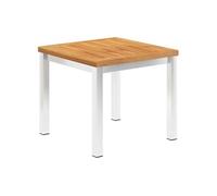 Vidaxl Table D'appoint De Jardin 45x45x38 Cm Bois D'acacia Et Inox