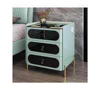 Table d'appoint de station de chargement sans fil avec serrure, armoire de chevet intelligente, table de chevet LED avec USB, 3 tiroirs - Table de chevet en bois - Organisez et chargez vos appareils