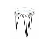 Table d'Appoint Déco "Holy" 46cm Noir & Blanc