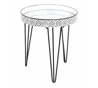 Table d'Appoint Déco "Holy" 53cm Noir & Blanc