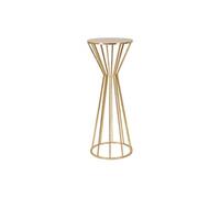 Table d'appoint décoratif rond haut en métal doré style glam 38cm Stick