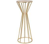 Table d'appoint décoratif rond haut en métal doré style glam 38cm Stick