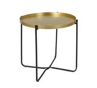 Home deco factory Table d'appoint Alia métal martelé 50 cm Or G