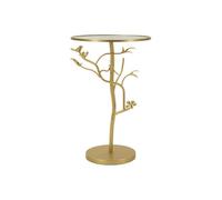 Table d'Appoint Design ""Birds"" 60cm Or