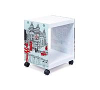 Table d'Appoint Design "Bristol" 46cm Blanc