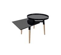 Table d'Appoint Design "Butler" 77cm Noir