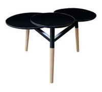 Table d'Appoint Design Butler 86cm Noir Noir