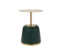 Table d'Appoint Design "Egle" 55cm Vert & Or