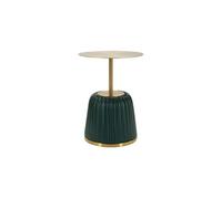 Table d'Appoint Design "Egle" 55cm Vert & Or