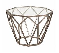 Table d'Appoint Design en Verre "Nila" 55cm Bronze