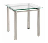 Table d'Appoint Design "Fygas" 60cm Argent