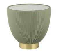 Table d'Appoint Design "Jokai" 47cm Vert & Or