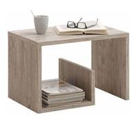 Table d'Appoint Design Kani 59cm Chêne Sable Beige G