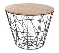 Atmosphera Table d'appoint Kumi – métal noir, petite Ø38 cm