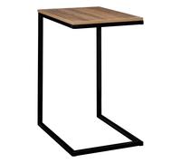 Table d'Appoint Design "Linoya" 66cm Naturel & Noir