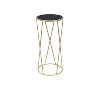 Table d'Appoint Design "Milla" 75cm Noir & Or