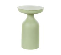 Table d'Appoint Design Moderne Plateau Rond Forme Ovale en Métal Finition M
