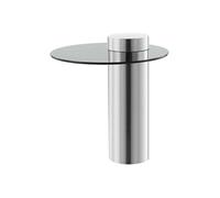 Table d'Appoint Design "Ontario" 50cm Argent & Gris