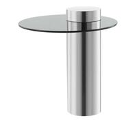 Table d'Appoint Design "Ontario" 50cm Argent & Gris