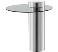 Table d'Appoint Design "Ontario" 50cm Argent & Gris Gris G