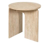 Table d'Appoint Design "Pietra" 45cm Beige