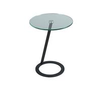 DRAKE - Table d'Appoint Design Plateau Verre Trempé - Altobuy Transparent