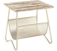 Table d'Appoint Design "Porte Revues" 51cm Or Or G