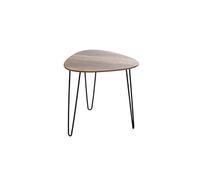 Table d'Appoint Design "Ricio" 48cm Noir & Chêne