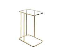 Table d'Appoint Design "Verre Trempé" 65cm Or