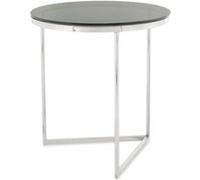 Table d'Appoint Design "Wynona" 55cm Noir & Argent Gris G