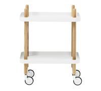 Table d'appoint/desserte mobile Block frame ash tree