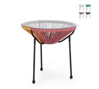 Table d'appoint d'extérieur rond Ø50 cm tressé en corde Parker YES