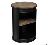 Table d'appoint ""Diego"" métal noir D33,5cm - Atmosphera createur d'interieur