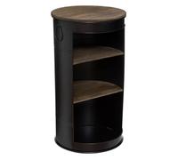 Table d'appoint ""Diego"" métal noir D50cm - Atmosphera createur d'interieur
