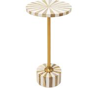 Table d'appoint Domero Cirque 25cm blanche et dorée Kare Design