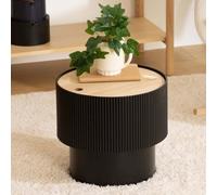 Table d'appoint - Eazy Living - Drancy - Ø 38,5 cm - MDF - Noir