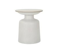 Table d'Appoint Effet Marbre "Aria" 47cm Blanc