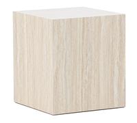 Table d'Appoint Effet Travertin "York" 45cm Beige
