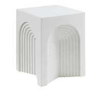 Table d'appoint Elverumn 45 x 35 x 35 cm blanc mat