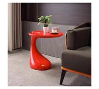 Table d'appoint en ABS 19,6 x 21, Pouces, Petite Table Basse Ronde, for la Maison et Le Bureau, de lit, canapé, for Salon, Chambre à Coucher, Salle réunion Table Basse Jardin(Red)