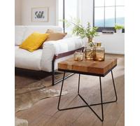 Table d'appoint en acacia 45x45cm en bois massif Table de téléphone Table basse de salon